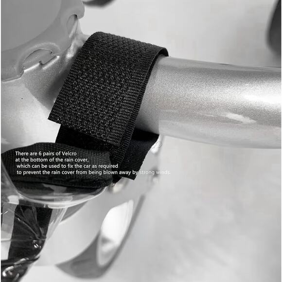 Ezkindheit Double Stroller Rain Cover Universal Tandem Twin Waterproof - Picture 7 of 9